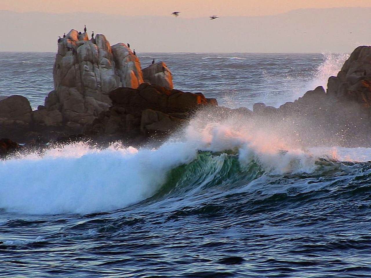 Asilomar State Beach Asilomar State Beach - Dramatic coastal waves crashing against rocks