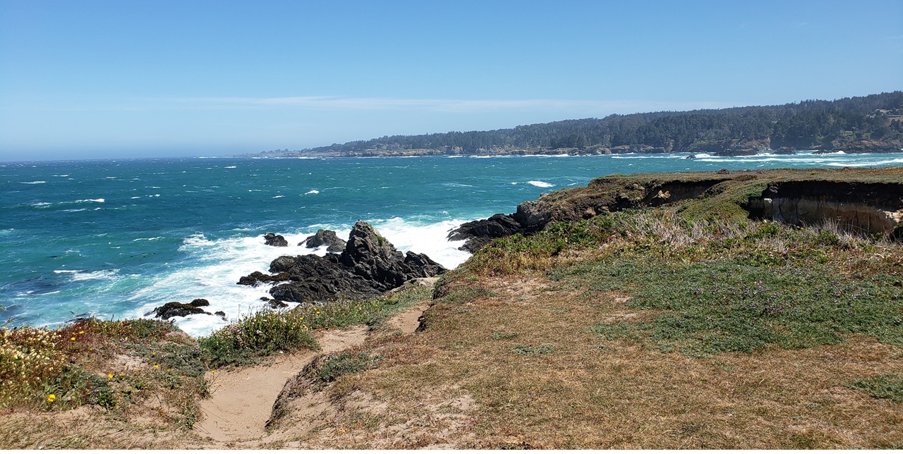 Mendocino Headlands State Park showing the Pacific Ocean